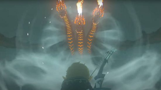 Zelda bosses: Link faces off against a fire Gleeok