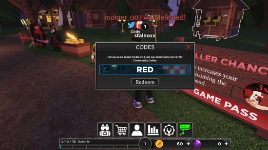 How to redeem Survive the Killer codes in the Roblox game
