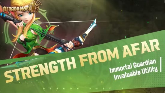 Dragon Nest 2 Evolution class screenshot of the archer with flavour text