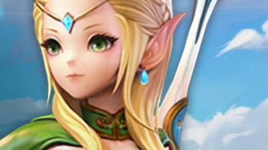 Dragon Nest 2 release date key art showing an elf archer in front of a cloudy blue sky