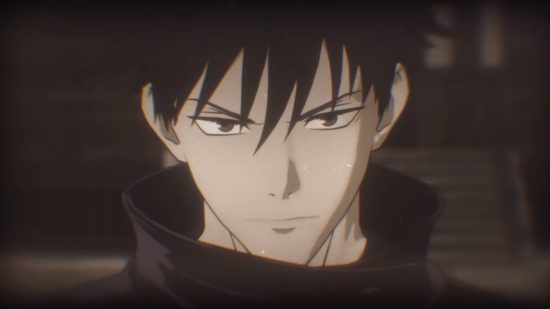 Jujutsu Kaisen Cursed Clash release date: A screenshot of a brown-haired man from the Jujutsu Kaisen Cursed Clash trailer