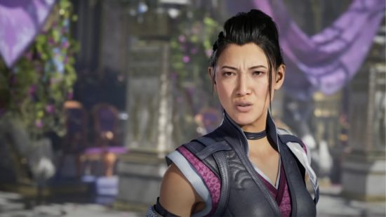 Mortal Kombat 1 character Li Mei with an intense look on her face