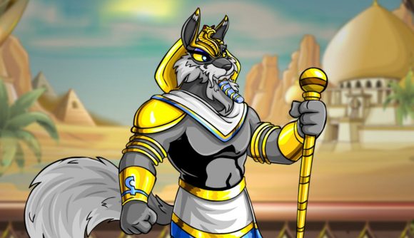 Sceenshot of a Neopets character from Egyptian times looking to the right for Neopets dailies guide