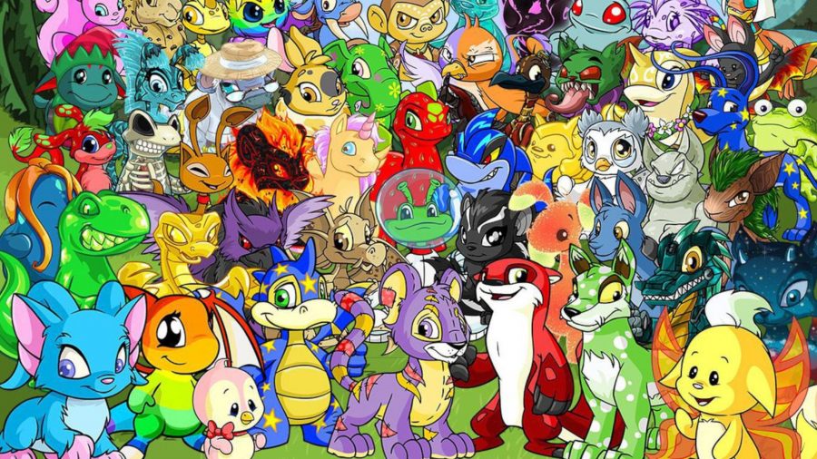 Screenshot of all the Neopets on screen