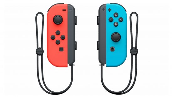 Nintendo Switch Joy-con controllers in red and blue