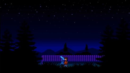 Looking at the night sky with Maru for Stardew Valley Switch review