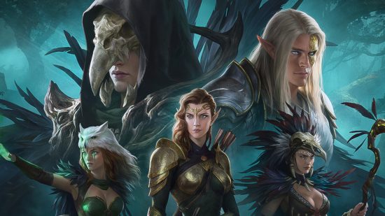 Watcher of Realms tier list: A group of wood elf characters from Watcher of Realms depicted in official art