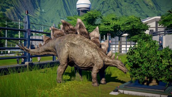 A giant dinosaur in zoo games Jurassic World Evolution
