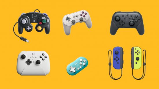 Best Nintendo Switch controllers aligned near each other.