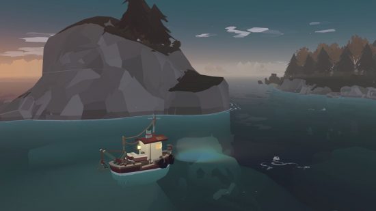 gry na łodziach Dredge: mała przynęta wędkarska w oceanie przy wyspie