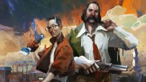 choice games - two characters from Disco Elysium drawn in a painted style