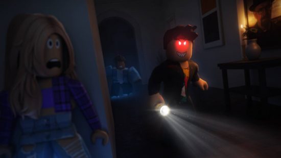 Flashlight Tag codes: key art for the Roblox game Flashlight Tag shows an avatar chasing someone with a flashlight