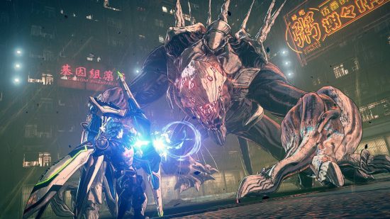 Hack-and-slash-games: A screenshot from Astral Chain