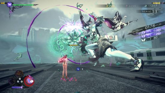 Hack-and-slash-games: Bayonetta controls a giant witch demon