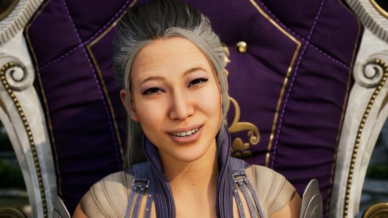 Mortal Kombat 1 characters - Sindel with a kind smile on her face