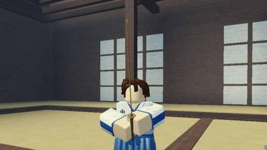 Screenshot of a ninja battling in the dojo for Peroxide Shikai guide