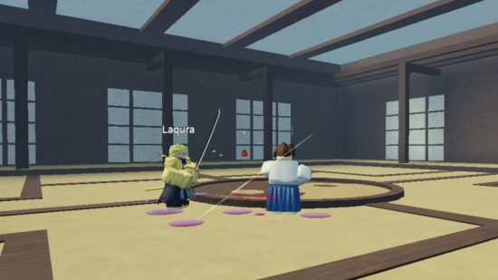 Screenshot of a dojo fight for Peroxide Shikai guide
