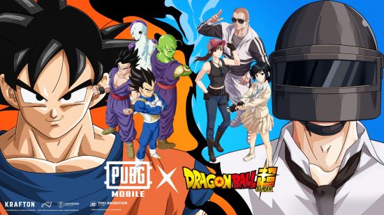PUBG Mobile DBS interview collaboration key art showing various characters