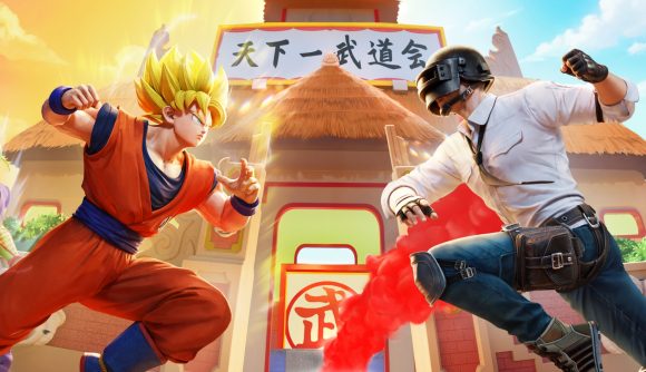 PUBG Mobile DBS interview key art depicting Goku against a soldier