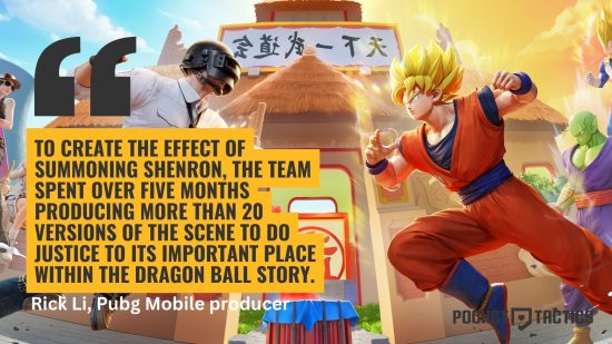 PUBG mobile DBS interview - PUBG characters and Goku from Dragon Ball in an epic battle