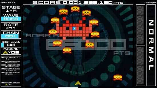 Space Invaders games: a screenshot shows the game Space Invaders