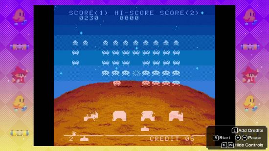 Gry Space Invaders: zrzut ekranu przedstawia grę Space Invaders