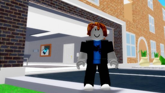 Super Mansion Tycoon 4 codes: a Roblox avatar stands in front of a large mansion