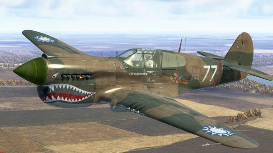 Screenshot of a P40 fighter plane for best War Thunder planes guide