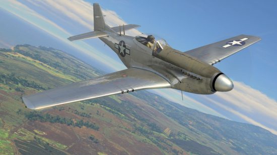 Screenshot of a P51 fighter plane for best War Thunder planes guide