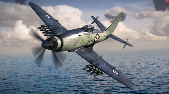 Screenshot pesawat pejuang Wyvern kanggo Pandhuan Planes Perang Paling Apik
