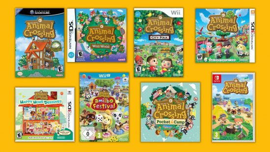 Animal Crossing history: covers of all the games released so far
