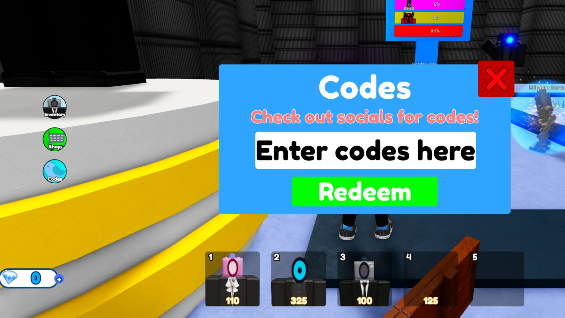 ALL WORKING CODES FOR TOILET TOWER DEFENSE IN 2023! ROBLOX TOILET