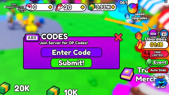 How to redeem How Far Can You Slide codes in the Roblox game