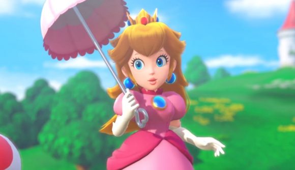 Princess Peach Showtime release date: Princess Peach holding a parasol on a sunny day