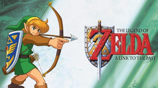 all Zelda games in order: a promotional title image of A Link to the Past