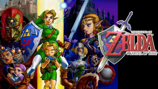 all Zelda games in order: a promotional image for Ocarina of Time