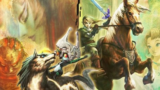 all Zelda games in order: Twilight Princess characters including Link, Midna, Epona and Wolf Link