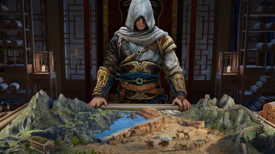 Assassin's Creed Jade preview - an assassin looking at a map