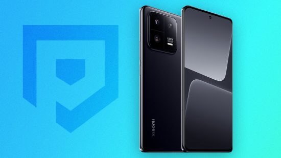 Custom image for best Xiaomi phones guide with the Pocket Tactics logo in blue and a phone