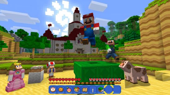 City builder games: Super Mario characters appear in Minecraft