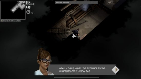 Screenshot of Moneypenny talking to Bond for Cypher 007 review