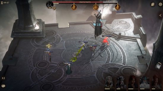 Dragonheir Silent Gods review: A screenshot of the fight with the Child of Chaos
