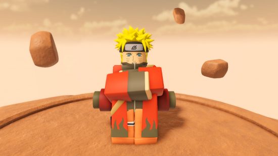 Eternal Tower Defense - Naruto (Sage Mode) standing with his arms crossed on the summon screen