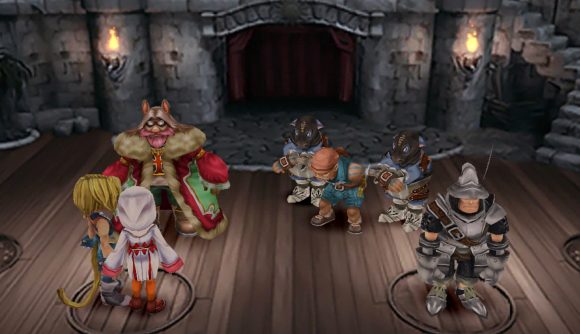 Final Fantasy 9 remake - a group of characters performing a play on stage