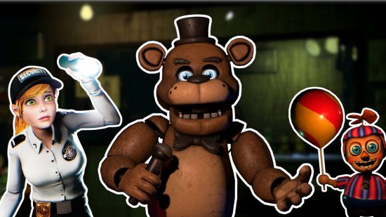 Custom image for FNAF characters guide with Freddy, Vanessa, and Balloon Boy