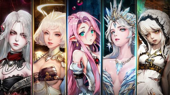 Heir of Light Eclipse tier list: several characters from Heir of Light appear in key art