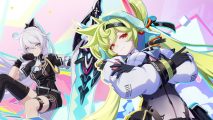 Honkai Impact 3rd Promare: Official art of Kiana and Ai in their Promare crossover outfits