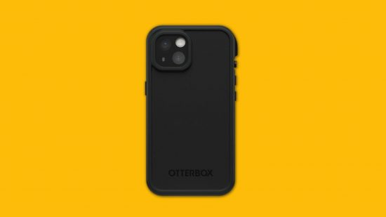 The best iphone 15 pro case Otterbox: a sleek black phone case with the Otterbox logo