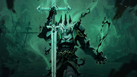 League of Legends games: Promotional art for Ruined King in all-green tones