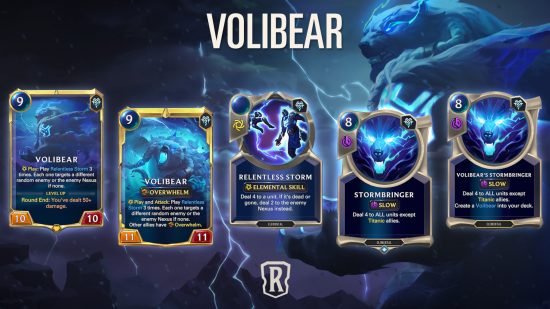League of Legends games: A graphic showing off the Volibear in Runeterra